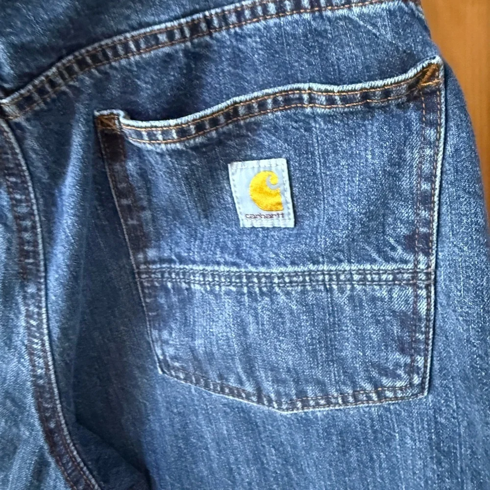 Carhartt Men's Blue Jeans RELAXED STRAIGHT JEAN cotton